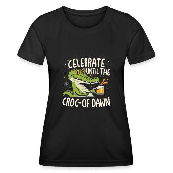 Celebrate until the croc-of dawn - Women's Functional T-Shirt - black - Front - AI Model Female 172 light (172cm)