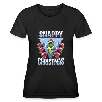 Noël vif - T-shirt sport Femme - noir - Devant - AI Model Female 172 light (172cm)