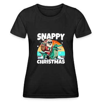 Noël vif - T-shirt sport Femme - noir - Devant - AI Model Female 172 light (172cm)