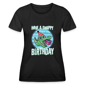 Passez un anniversaire mémorable - T-shirt sport Femme - noir - Devant - AI Model Female 172 light (172cm)
