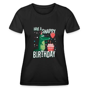 Passez un anniversaire mémorable - T-shirt sport Femme - noir - Devant - AI Model Female 172 light (172cm)