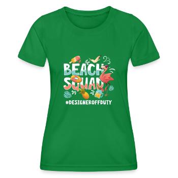 Designer Vacation Beach Group - Women's Functional T-Shirt - kelly green - Front - AI Model Female 172 dark (172cm)