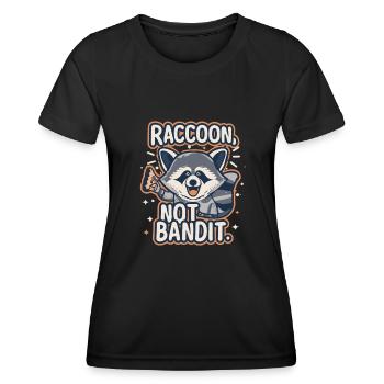Waschbär Waschbär Baby Raccoon Not Bandit - Women's Functional T-Shirt - black - Front - AI Model Female 172 light (172cm)