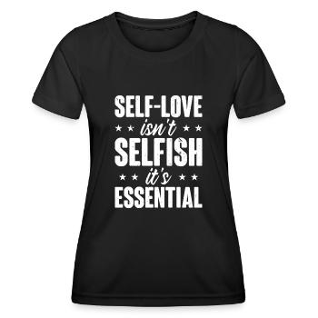 Motivation Self Love Positivity Love You - Women's Functional T-Shirt - black - Front - AI Model Female 172 light (172cm)