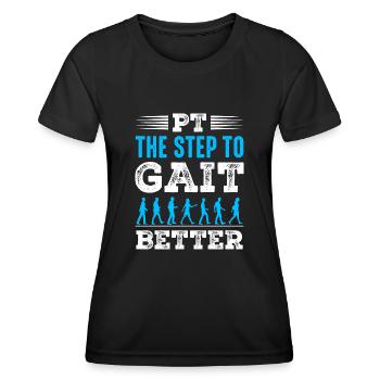 PT Physiotherapie Physiotherapeutin Job - Frauen Funktions-T-Shirt - Schwarz - Vorne - AI Model Female 172 light (172cm)