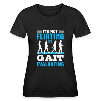 Emploi de physiothérapeute PT Physiotherapy - T-shirt sport Femme - noir - Devant - AI Model Female 172 light (172cm)