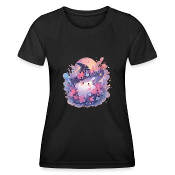 Ghost Halloween Ghost Halloween Ghost Costume - Women's Functional T-Shirt - black - Front - AI Model Female 172 light (172cm)