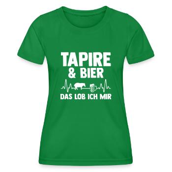 Tapir - Frauen Funktions-T-Shirt - Kelly Green - Vorne - AI Model Female 172 dark (172cm)