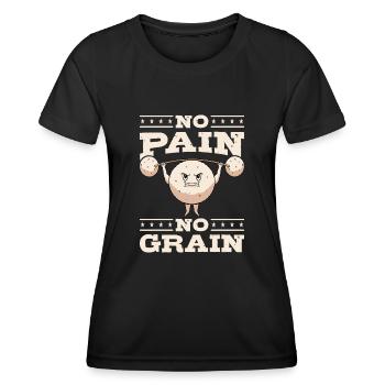 Bol de riz frit de cuisine asiatique - T-shirt sport Femme - noir - Devant - AI Model Female 172 light (172cm)