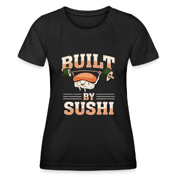 Japonais Nourriture Sushi Amateur Bodybuilder - T-shirt sport Femme - noir - Devant - AI Model Female 172 light (172cm)