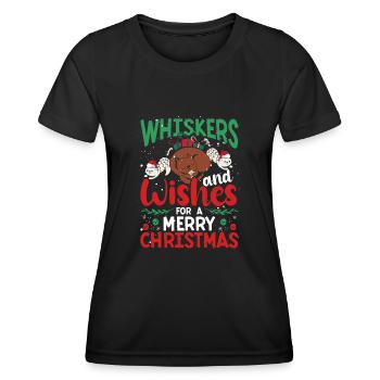 Whiskers and wishes - Women's Functional T-Shirt - black - Front - AI Model Female 172 light (172cm)