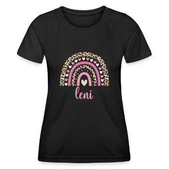 Leni Regenbogen Name Geburtstag Leni - Frauen Funktions-T-Shirt - Schwarz - Vorne - AI Model Female 172 light (172cm)