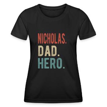 Nicholas Dad Hero - Women's Functional T-Shirt - black - Front - AI Model Female 172 light (172cm)