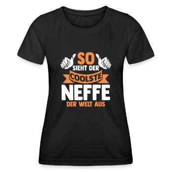 Coolste Neffe - Frauen Funktions-T-Shirt - Schwarz - Vorne - AI Model Female 172 light (172cm)