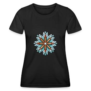 Frost Symbol Stern Winter Schnee - Frauen Funktions-T-Shirt - Schwarz - Vorne - AI Model Female 172 light (172cm)