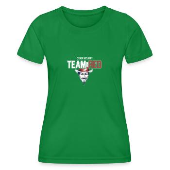 Team Red Ascent: White-Hat Cyber Warriors - Women's Functional T-Shirt - kelly green - Front - AI Model Female 172 dark (172cm)