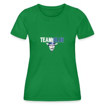 Team Blue Hackathon White Hat Hacker's Pride - Women's Functional T-Shirt - kelly green - Front - AI Model Female 172 dark (172cm)
