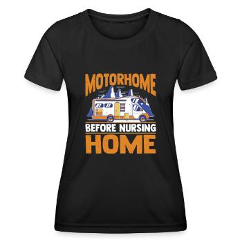 Motorhome Before Nursing Home 2 - Women's Functional T-Shirt - black - Front - AI Model Female 172 light (172cm)