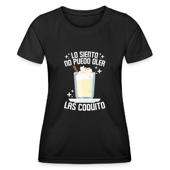 Puerto Rico Puerto-ricanischer Eierlikör - Frauen Funktions-T-Shirt - Schwarz - Vorne - AI Model Female 172 light (172cm)