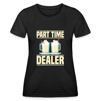 Puerto Rico Puerto-ricanischer Eierlikör - Frauen Funktions-T-Shirt - Schwarz - Vorne - AI Model Female 172 light (172cm)