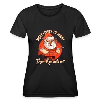 Dabbing Noël Offensif Noël Rude - T-shirt sport Femme - noir - Devant - AI Model Female 172 light (172cm)