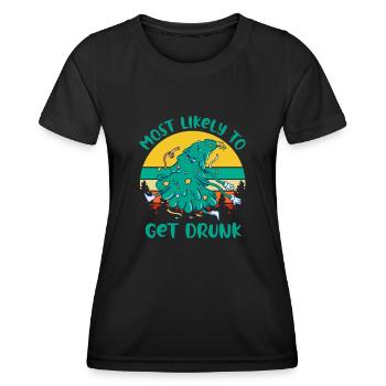 Dabbing Noël Offensif Noël Rude - T-shirt sport Femme - noir - Devant - AI Model Female 172 light (172cm)