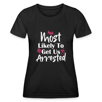 Bachelorette Gang Bride Squad Bridal Shower - Women's Functional T-Shirt - black - Front - AI Model Female 172 light (172cm)
