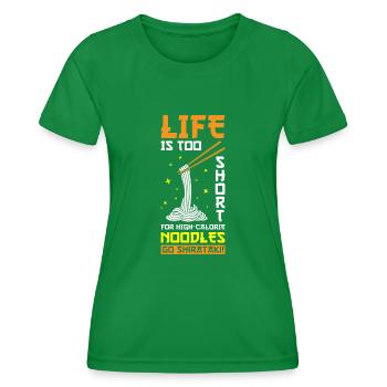 Shiritaki Noodles - Women's Functional T-Shirt - kelly green - Front - AI Model Female 172 dark (172cm)