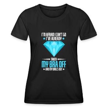Embroidery Craft Hobby Diamond Painter Diamond - Women's Functional T-Shirt - black - Front - AI Model Female 172 light (172cm)