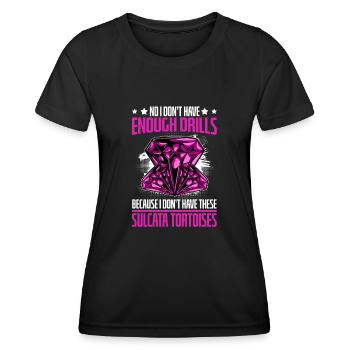 Embroidery Craft Hobby Diamond Painter Diamond - Women's Functional T-Shirt - black - Front - AI Model Female 172 light (172cm)