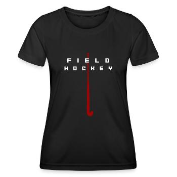 Field Hockey Field Hockey - Women's Functional T-Shirt - black - Front - AI Model Female 172 light (172cm)