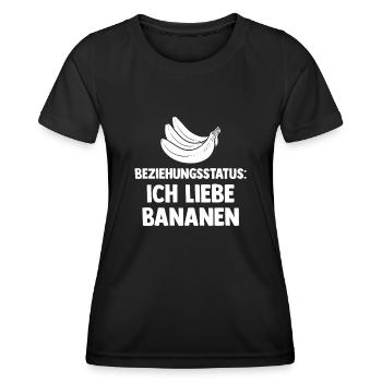 Früchte Beziehungsstatus Banane - Frauen Funktions-T-Shirt - Schwarz - Vorne - AI Model Female 172 light (172cm)