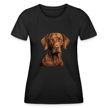 Magyar Vizsla - Frauen Funktions-T-Shirt - Schwarz - Vorne - AI Model Female 172 light (172cm)