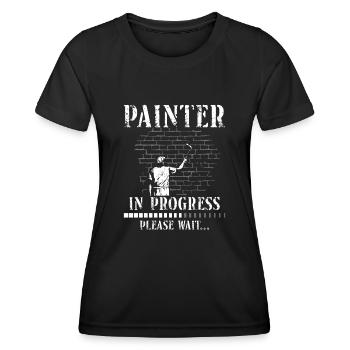 House Painter Decorator Painter In - Frauen Funktions-T-Shirt - Schwarz - Vorne - AI Model Female 172 light (172cm)