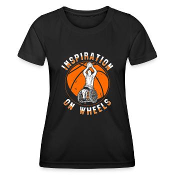 Disabled disabled wheelchair basketball player - Women's Functional T-Shirt - black - Front - AI Model Female 172 light (172cm)