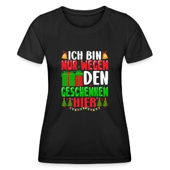 Geschenk Weihnachten Heiligabend - Frauen Funktions-T-Shirt - Schwarz - Vorne - AI Model Female 172 light (172cm)