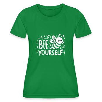 Bee Yourself excentrique apiculteur Doodle Art - T-shirt sport Femme - vert - Devant - AI Model Female 172 dark (172cm)