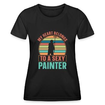 House Painter Decorator Girlfriend - Frauen Funktions-T-Shirt - Schwarz - Vorne - AI Model Female 172 light (172cm)