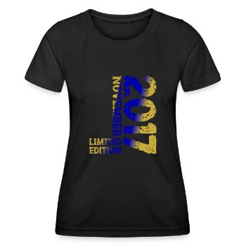 2017 Novembre Édition Limitée 6ème Anniversaire Décoration - T-shirt sport Femme - noir - Devant - AI Model Female 172 light (172cm)