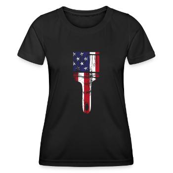 House Painter Decorator Paint - Frauen Funktions-T-Shirt - Schwarz - Vorne - AI Model Female 172 light (172cm)