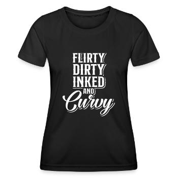 Metal Rock Flirty Dirty Inked Curvy - Women's Functional T-Shirt - black - Front - AI Model Female 172 light (172cm)