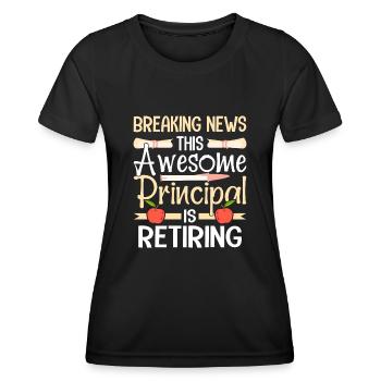 Education Retired Educator Retired Teacher - Women's Functional T-Shirt - black - Front - AI Model Female 172 light (172cm)