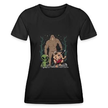Folklore Fabelwesen Indianer - Frauen Funktions-T-Shirt - Schwarz - Vorne - AI Model Female 172 light (172cm)