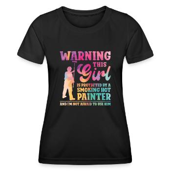 House Painter Decorator Girlfriend - Women's Functional T-Shirt - black - Front - AI Model Female 172 light (172cm)