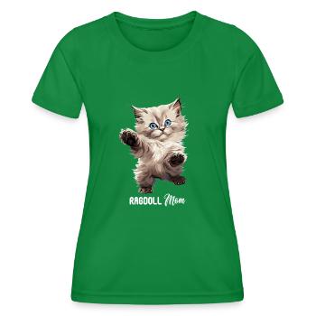 Poupée de chiffon - T-shirt sport Femme - vert - Devant - AI Model Female 172 dark (172cm)