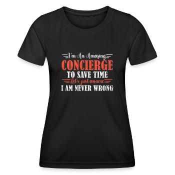 Awesome Concierge - Women's Functional T-Shirt - black - Front - AI Model Female 172 light (172cm)
