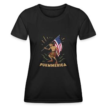 Folklore Fabelwesen Indianer - Frauen Funktions-T-Shirt - Schwarz - Vorne - AI Model Female 172 light (172cm)