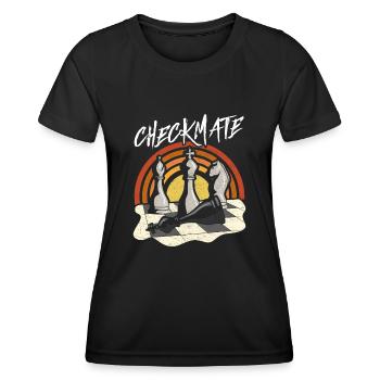 Échecs et mat - T-shirt sport Femme - noir - Devant - AI Model Female 172 light (172cm)