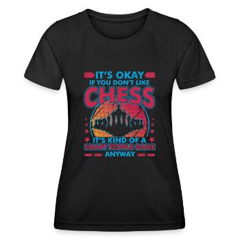 Joueur d’échecs Echecs Dire Jeu D’échecs - T-shirt sport Femme - noir - Devant - AI Model Female 172 light (172cm)