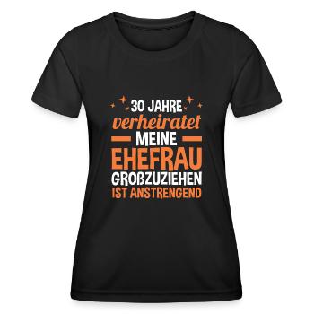 Ehe Perlenhochzeit 30 Jahre Verheiratet Hochzeitst - Frauen Funktions-T-Shirt - Schwarz - Vorne - AI Model Female 172 light (172cm)